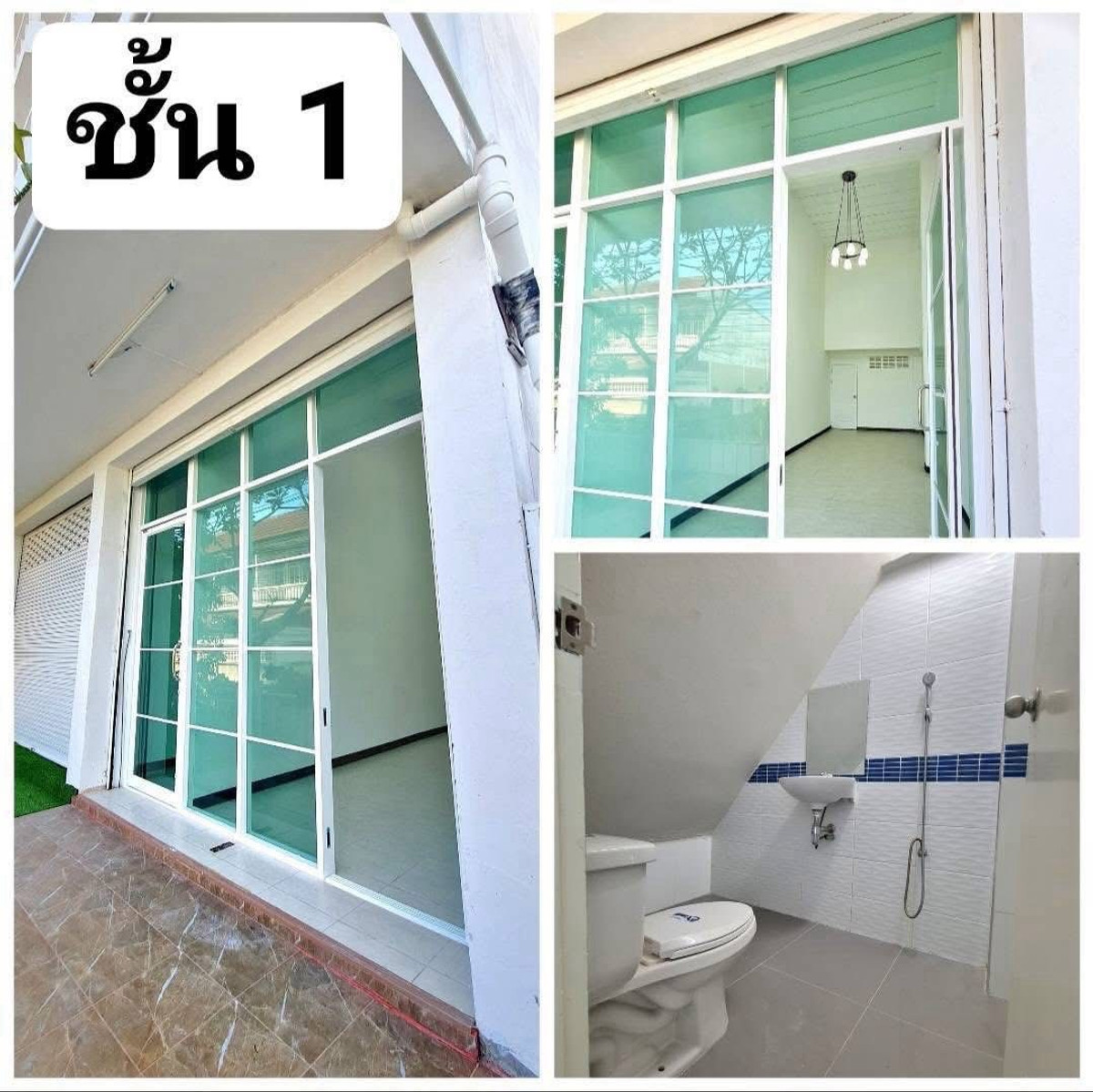 For RentShop HouseOnnut, Udomsuk : [For rent] - [Commercial building, 4 floors, 5 units, empty building with air conditioning on some floors] Area over 1,000 sq m with large parking, suitable for an office, school, nursery or warehouse, near True Digital Park and BTS Punnawithi LC0099 
 
