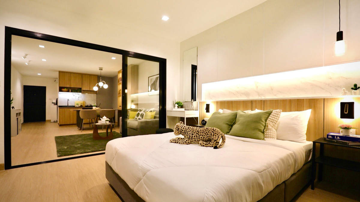 ขายคอนโดพัฒนาการ ศรีนครินทร์ : K-6850 ห้องสวย ตกแต่งใหม่ ทำเลดี ใกล้ BTS ศรีนครินทร์ เพียง 150 เมตร🔥🔥ขายด่วน ! เดอะ ทรีโอ้ การ์เด้น ระเบียงกว้าง พร้อมอยู่