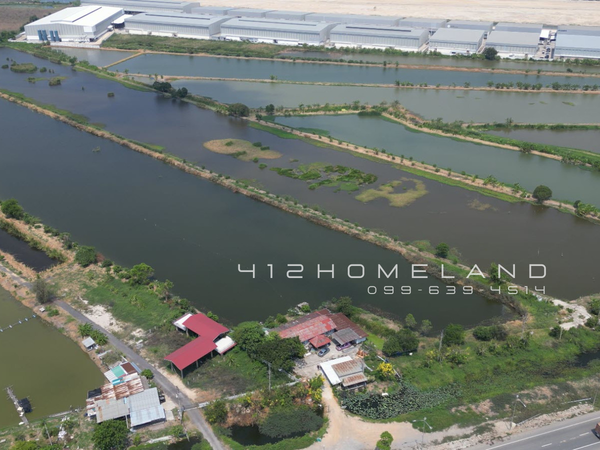 For SaleLandSamut Prakan,Samrong : Land for sale 52-3-0 rai, purple layout, Bang Phli Next to Suvarnabhumi Water Canal Suitable for factory development / Logistics Hub