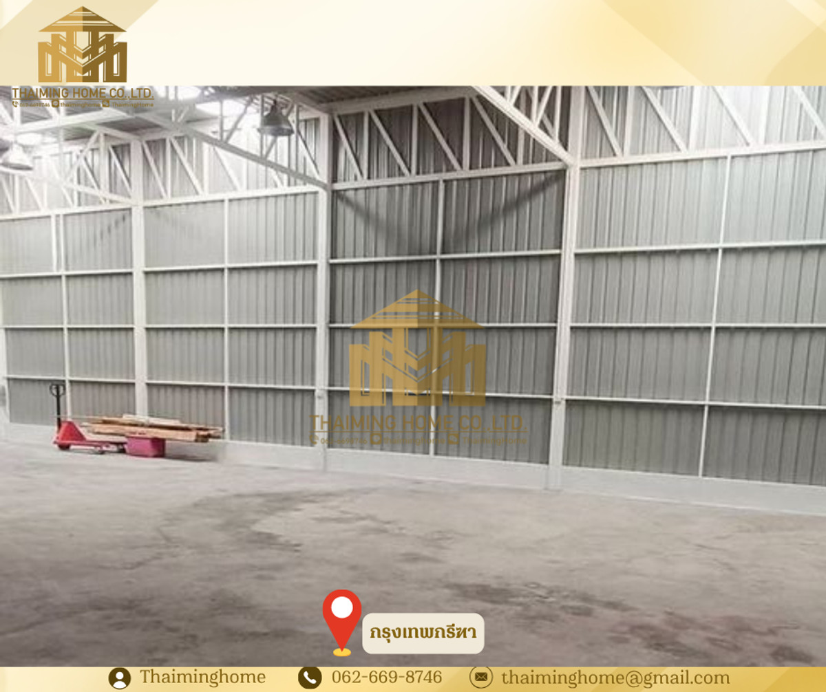 For RentWarehousePattanakan, Srinakarin : Warehouse for rent, Krungthep Kreetha, private detached building Completely fenced, 288 sq m (TW8-12126)