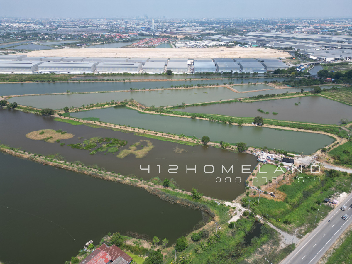 For SaleLandSamut Prakan,Samrong : Land for sale 52-3-0 rai, purple layout, Bang Phli Next to Suvarnabhumi Water Canal Suitable for factory development / Logistics Hub