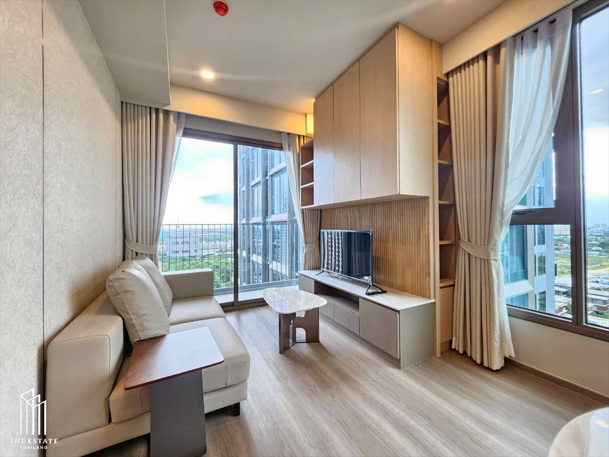 For RentCondoBangna, Bearing, Lasalle : For rent: Whizdom The Forestias (Destinia), corner unit with view of the project's 30-rai forest garden @ 38,000 Baht