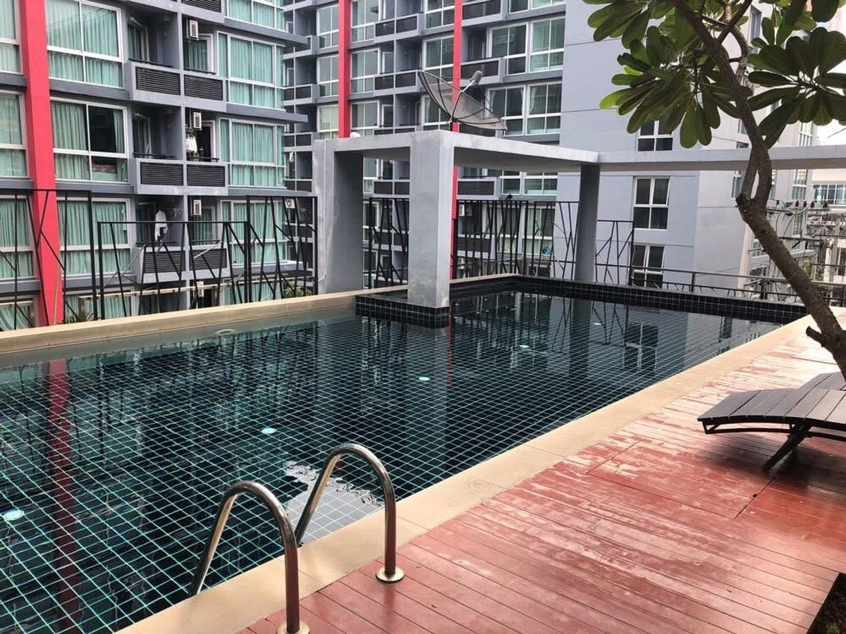 For RentCondoBangna, Bearing, Lasalle : Ready to move in, Swift Condo, Soi ABAC Bangna KM 26, has a washing machine. If interested, contact 082-3223695 🟨