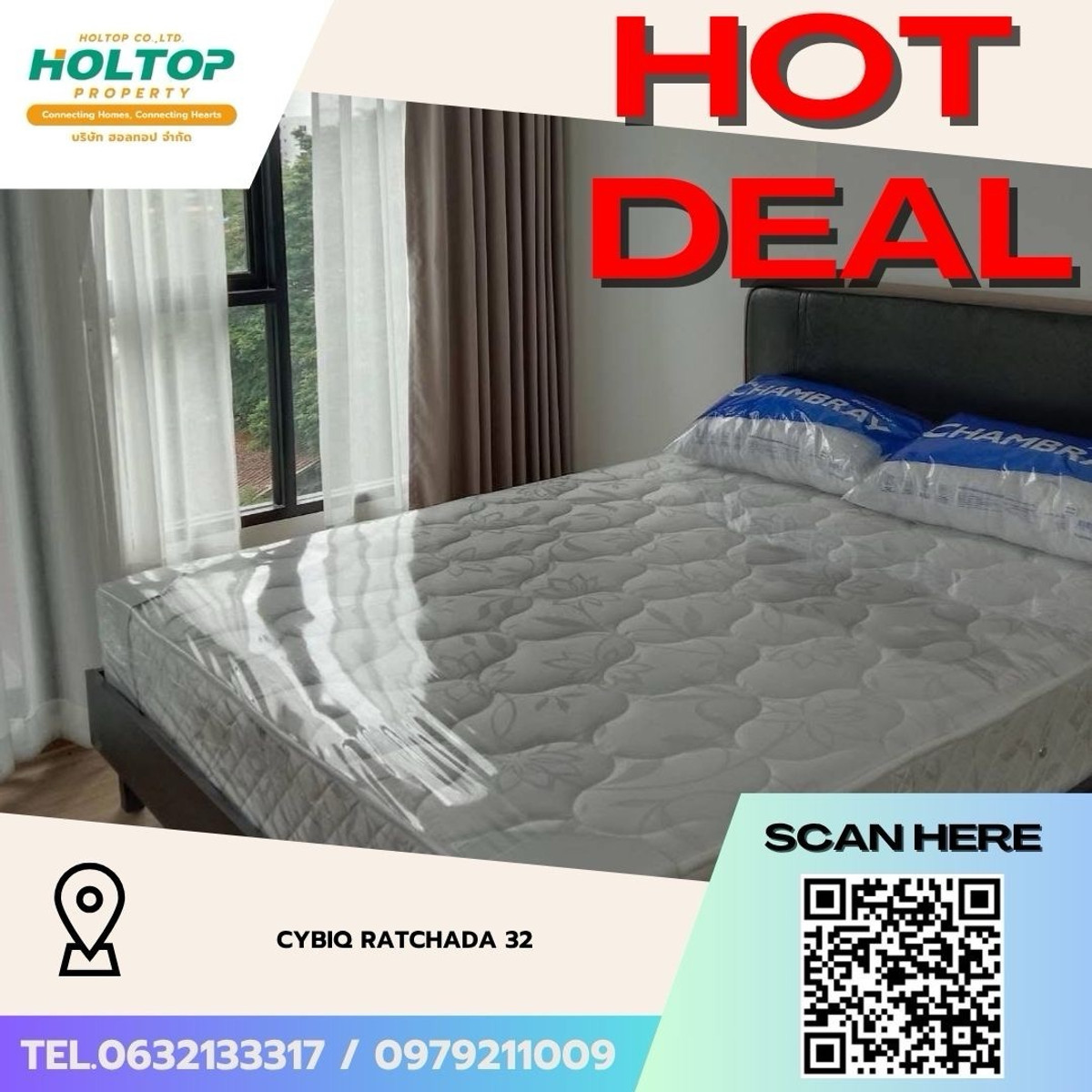 For RentCondoRatchadapisek, Huaikwang, Suttisan : #Z5121💥 260369 🔥Condo for rent Cybiq Ratchada 32