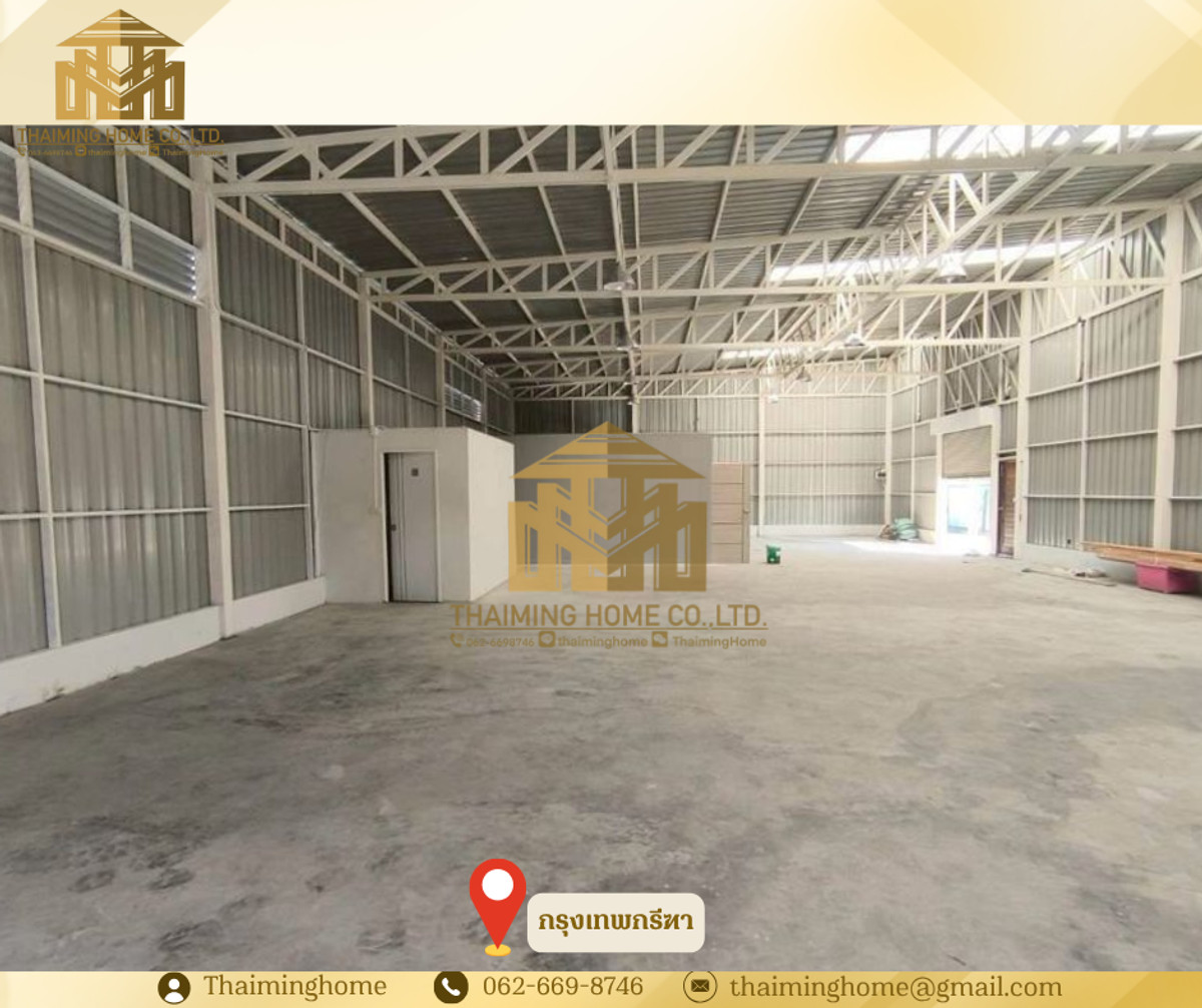 For RentWarehousePattanakan, Srinakarin : Warehouse for rent, Krungthep Kreetha, private detached building Completely fenced, 288 sq m (TW8-12126)