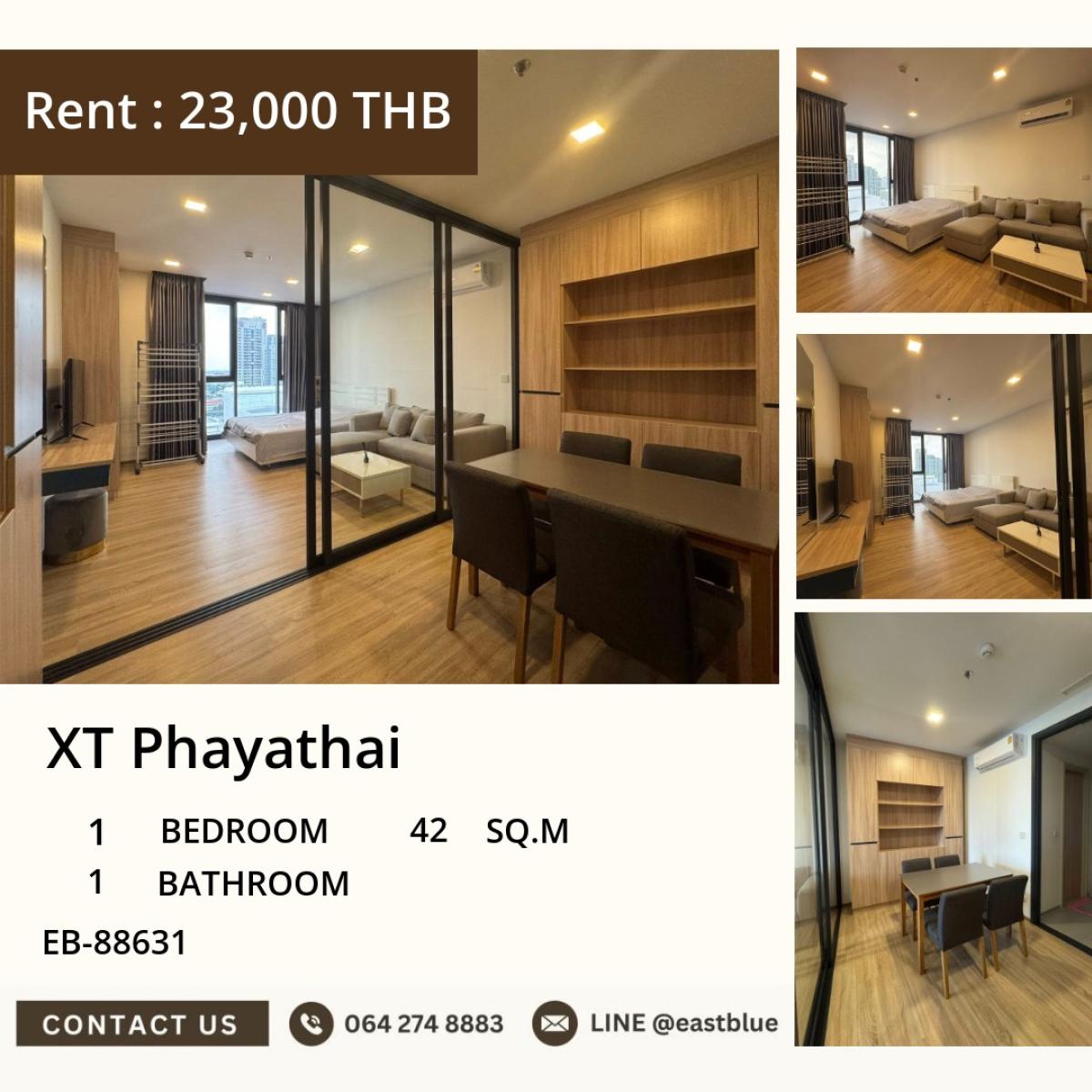 For RentCondoRatchathewi,Phayathai : 24/03/2026, Rent a condo at XT Phayathai, 42 sq.m., close to BTS/MRT for only 23,000 THB/month
Fully equipped facilities with luxurious amenities! 0642748883