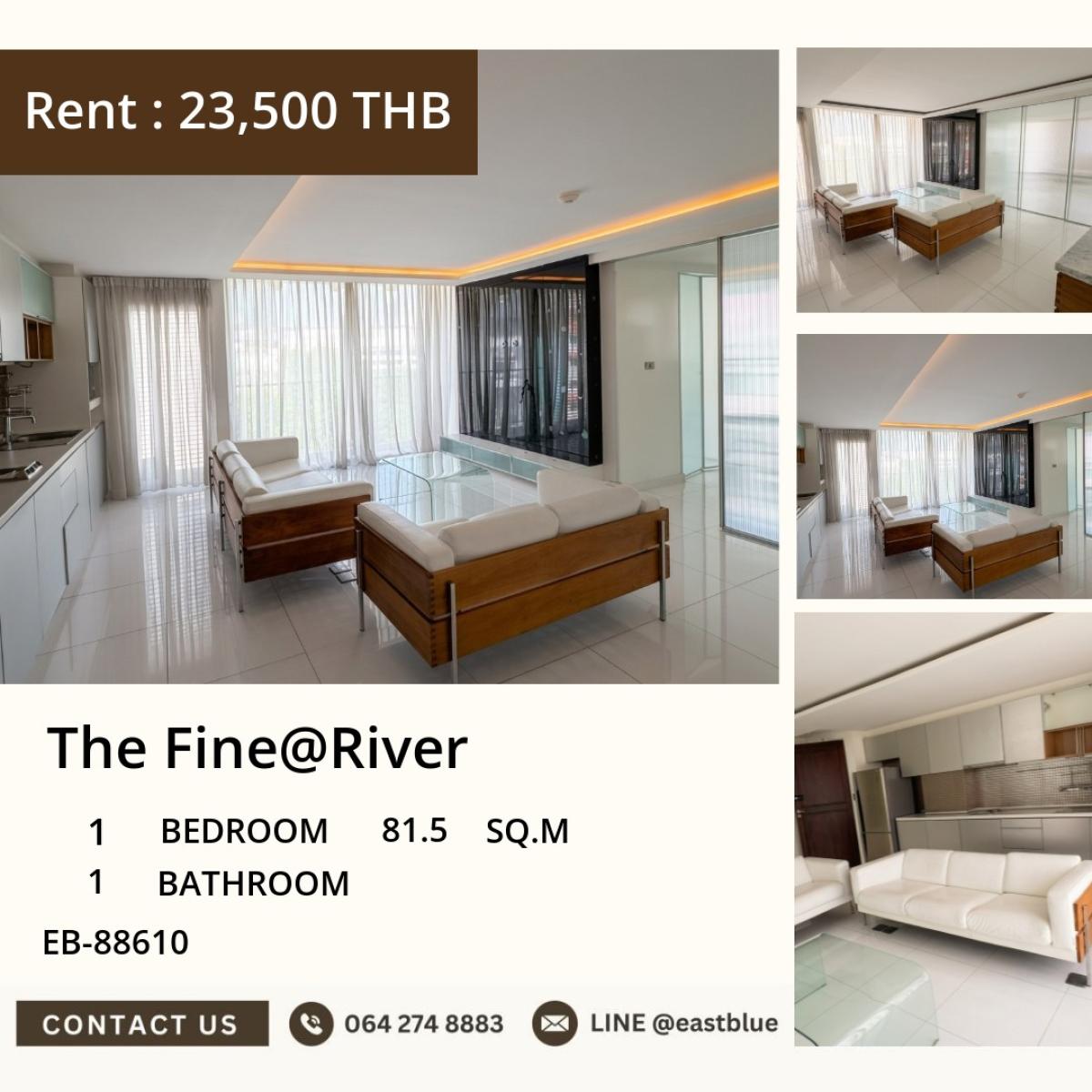 For RentCondoWongwianyai, Charoennakor : 24/03/2026, Luxury condo 1 bedroom 81.5 sq.m. Convenient travel BTS Krung Thonburi
For sale 6.29 million / Rent 23,500 baht with complete amenities! 0642748883
