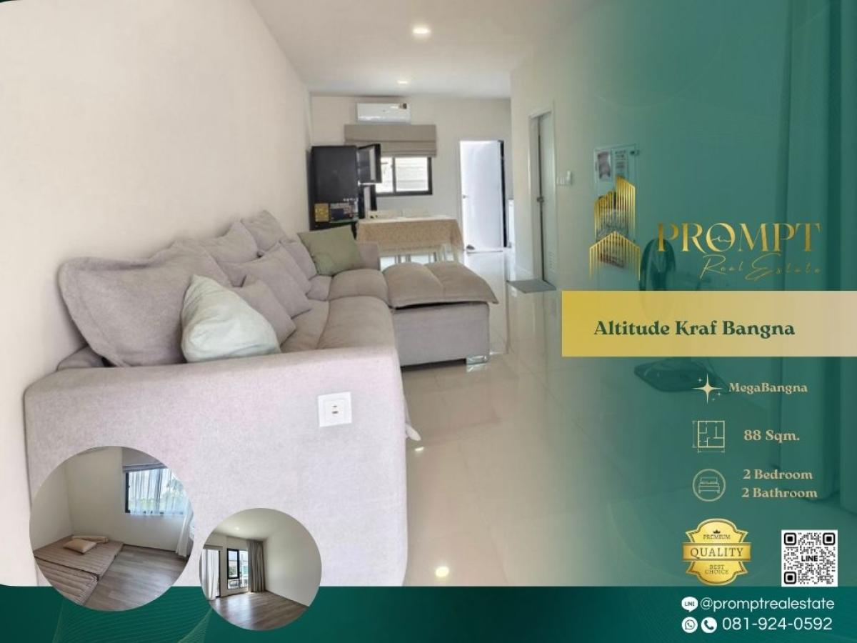 For RentHouseBangna, Bearing, Lasalle : AB05978 - Altitude Kraf Bangna : อัลติจูด คราฟ บางนา : Altitude Kraf Bangna : อัลติจูด คราฟ บางนา - #MegaBangna #InternationalSchool (SISB/TCIS /Concordian) #SuvarnabhumiAirport