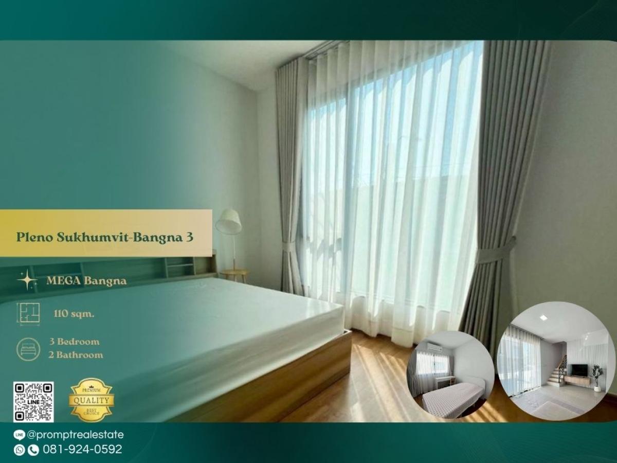 For RentHouseBangna, Bearing, Lasalle : OP02084 - Pleno Sukhumvit-Bangna 3 : พลีโน่ สุขุมวิท บางนา 3 : Pleno Sukhumvit-Bangna 3 : พลีโน่ สุขุมวิท บางนา 3 - #MegaBangna #InternationalSchool (SISB/TCIS /Concordian) #SuvarnabhumiAirport