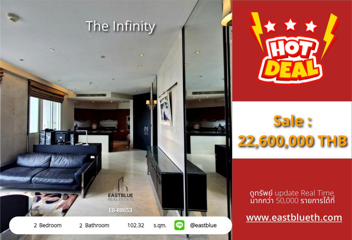 For SaleCondoSathorn, Narathiwat : 30/03/2026, The Infinity Condo 2Bed 2Bath - In the heart of Chong Nonsi, near BTS
Luxurious and ready to move in, size 102 sqm, price 22.6 million! 0642748883