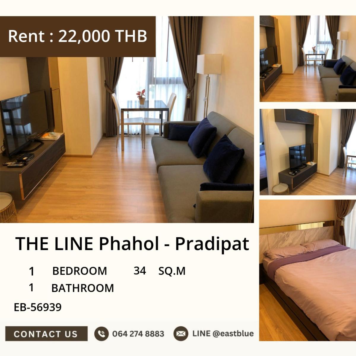 For RentCondoSapankwai,Jatujak : 30/03/2026, Rent a condo THE LINE Phahol-Pradipat 1 bedroom with a good view near BTS Saphan Khwai
Price only 22,000 Baht/month with complete amenities! 0642748883