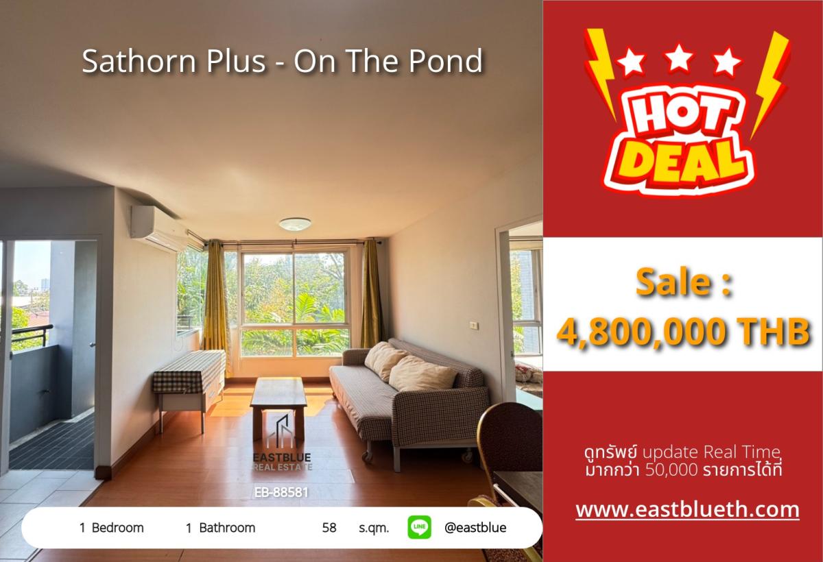For SaleCondoSathorn, Narathiwat : 03/04/2026, Luxury condo 1 bedroom in the heart of Sathorn, close to BTS Lumpini
For sale 4.8 million THB / Rent 19,000 THB, fully equipped with facilities! 0642748883