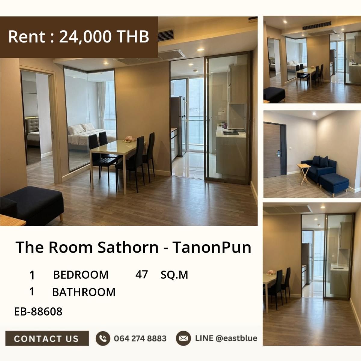 For RentCondoSathorn, Narathiwat : 03/04/2026, Beautiful room ready to move in at the heart of Sathorn!
Condo with a nice view near BTS Saint Louis Station for only 24,000 baht/month 0642748883