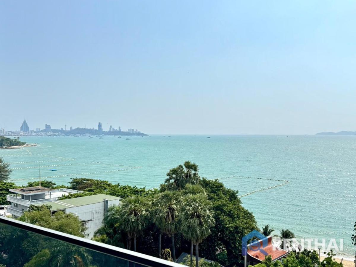 For SaleCondoPattaya, Bangsaen, Chonburi : Arom Wongamat for sale 1 bedroom 37 sqm direct sea view beachfront condo Pattaya best price