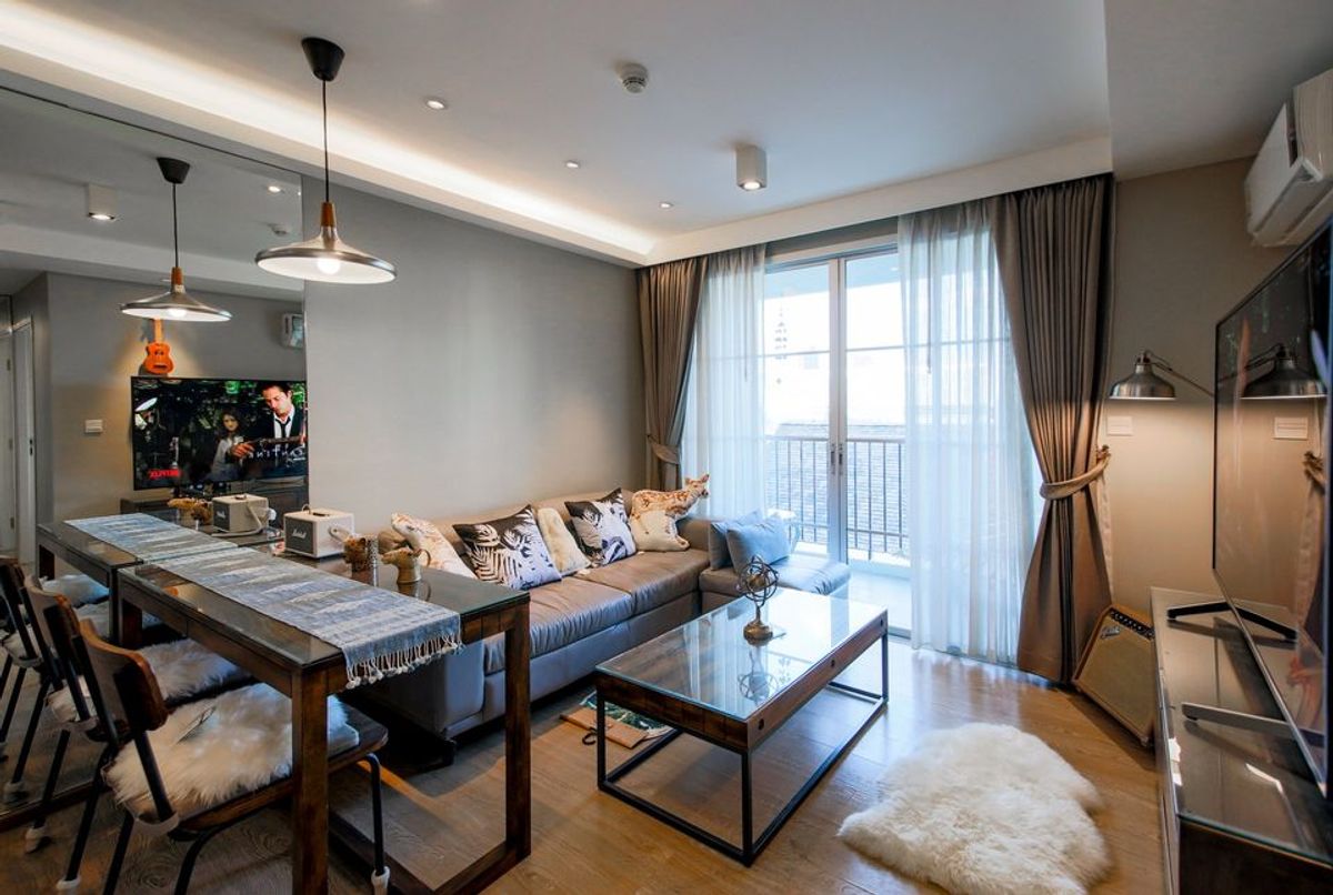 For RentCondoSukhumvit, Asoke, Thonglor : ++ Urgent rent ++ Beautiful decoration room, Maestro 39 ** 2 bedrooms, 55 sq.m., ready to stay +++