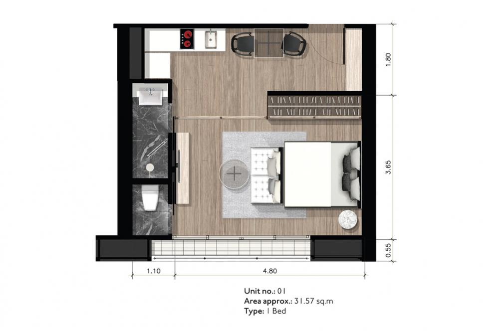 For RentCondoSukhumvit, Asoke, Thonglor : 🔥For urgent rent🔥 Park 24 (Origin Phrom Phong) beautiful room, complete electrical appliances, ready to move in