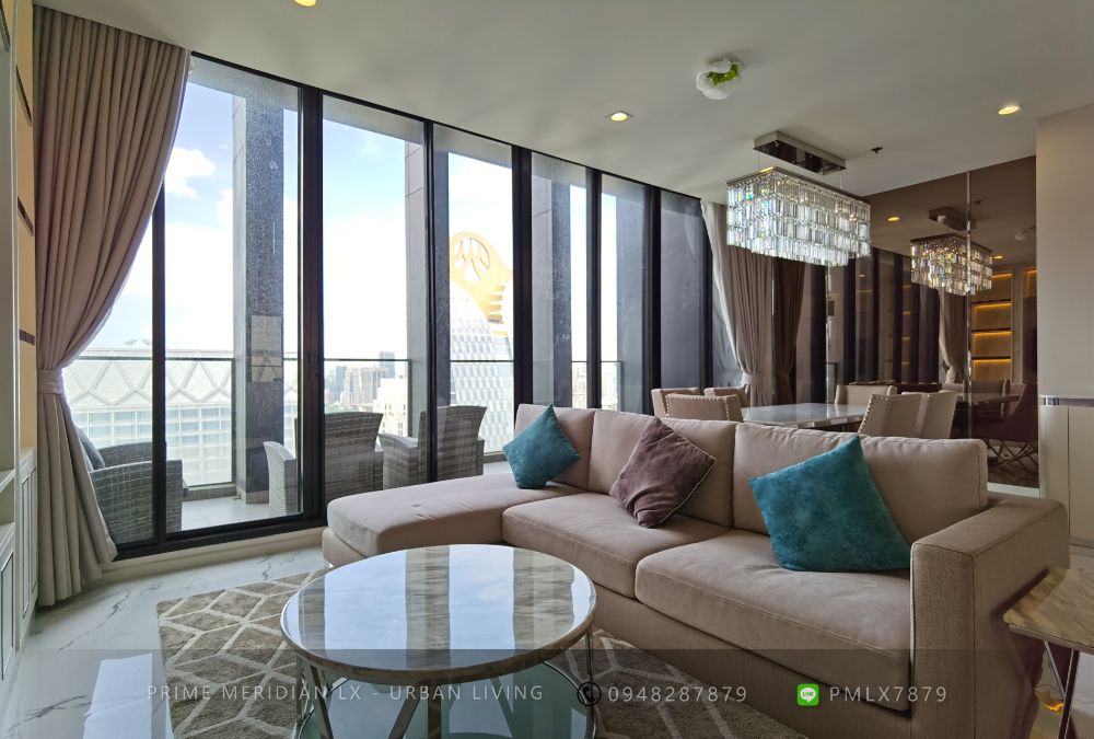For RentCondoWitthayu, Chidlom, Langsuan, Ploenchit : (DUPLEX) Noble Ploenchit - Beautifully Furnished 3 Beds / 181 Sqm / Ready To Move In / Unblocked Views