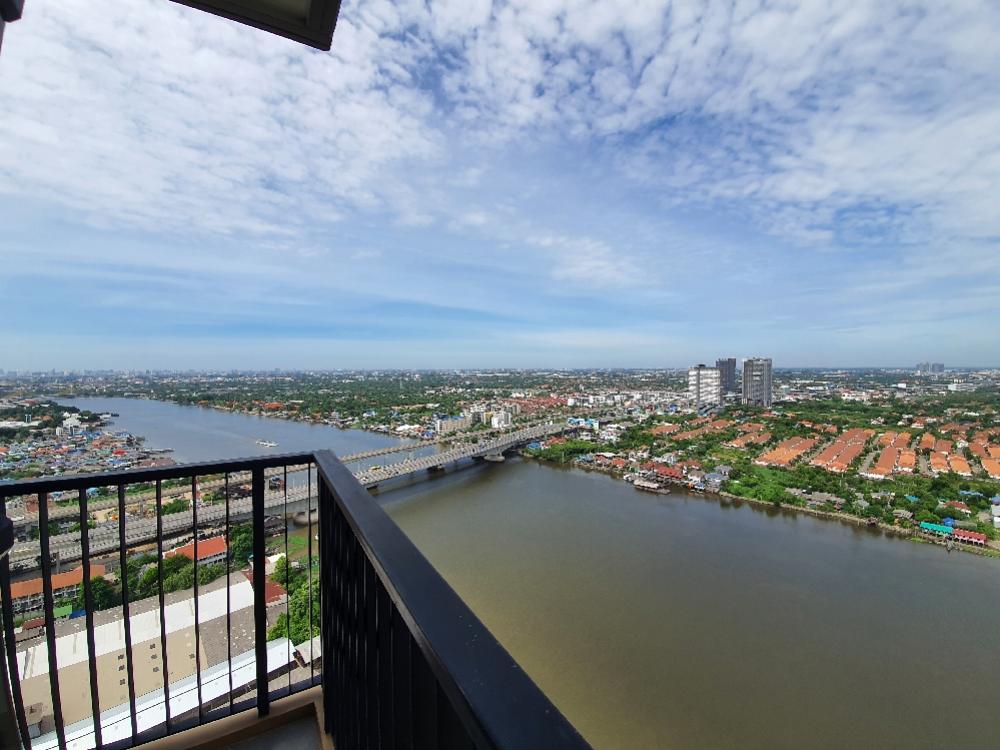 For RentCondoRattanathibet, Sanambinna : Condo for rent politan rive, size 60 sq m., 35 2 floors, 2 bedrooms, 2 bathrooms, beautiful riverfront location