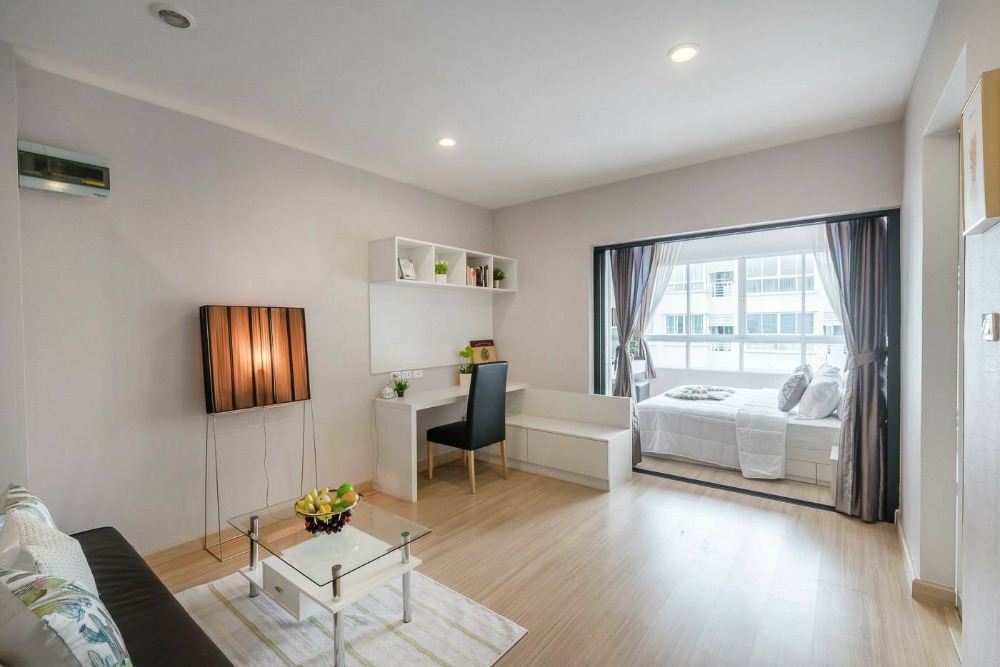 For RentCondoLadprao101, Happy Land, The Mall Bang Kapi : 0748-A😊 For RENT ให้เช่า 1 ห้องนอน🚄ใกล้ บิ๊กซี ซูเปอร์เซ็นเตอร์ ลาดพร้าว เพียง 13 นาที🏢แฮปปี้ คอนโด ลาดพร้าว 101 Happy Condo Ladprao 101🔔พื้นที่:37.00ตร.ม.💲เช่า:13,000.-บาท 📞:099-5919653✅LineID:@sureresidence