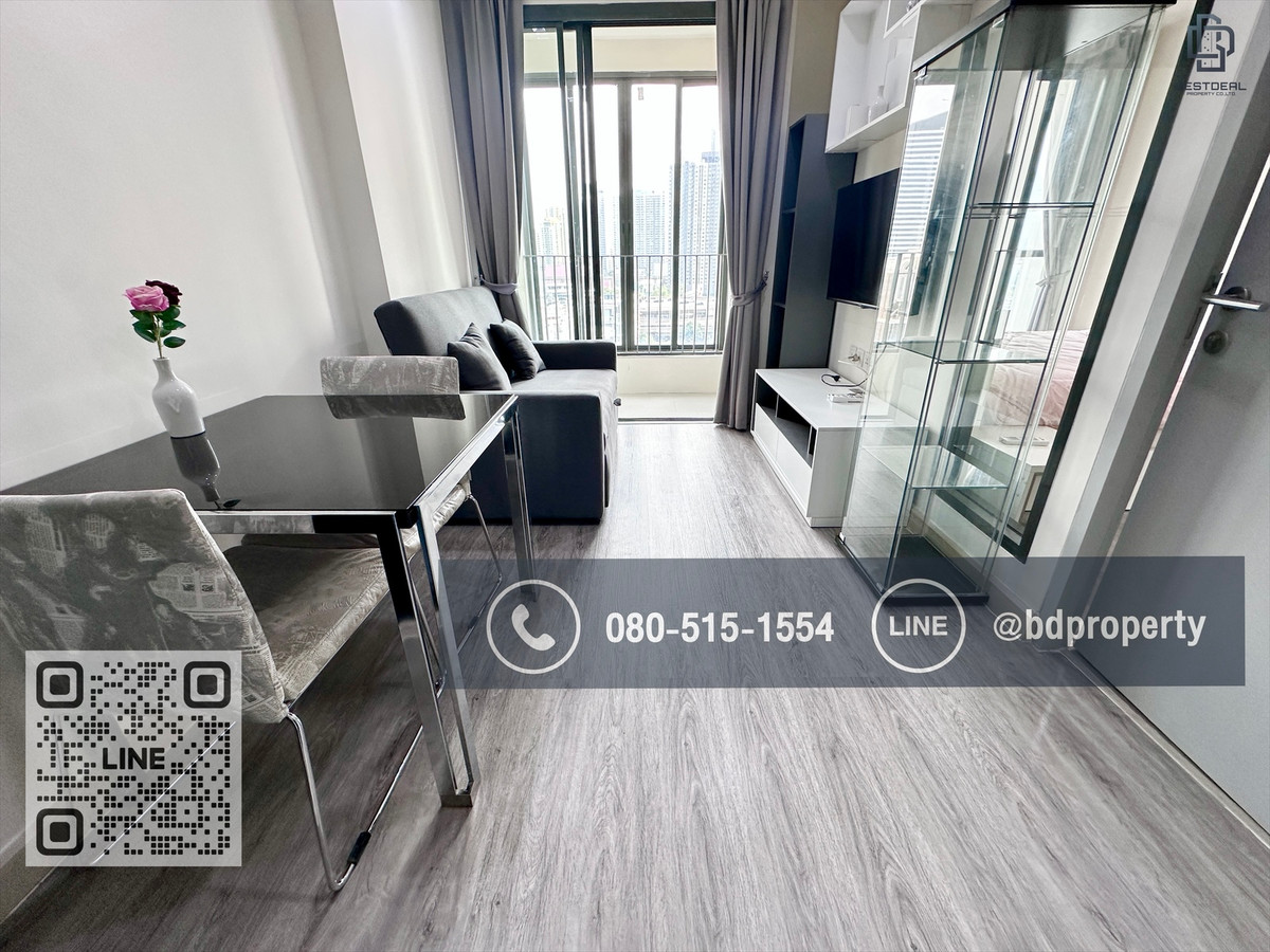 For RentCondoRama9, Petchburi, RCA : Bestdeal  FOR RENT Studio 22 sqm. Rental 13,000 THB /month CONDO “IDEO MOBI RAMA 9” Near Phraram Kao 9 MRT Station 80 meters.