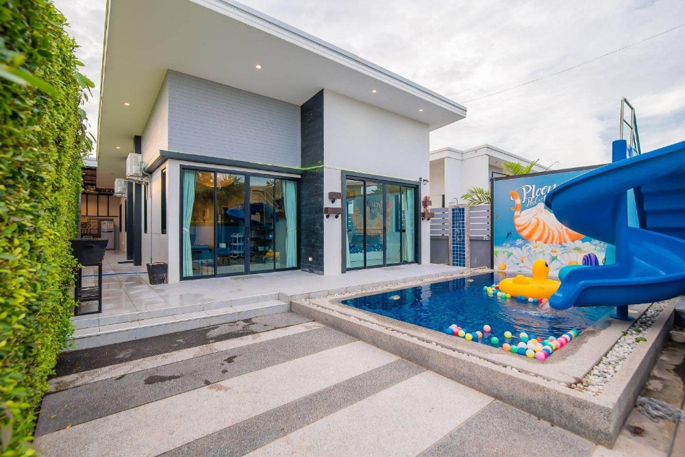 ขายหัวหิน ประจวบคีรีขันธ์ : ขายบ้าน Pool Villa หัวหิน ใหม่เอี่ยม พร้อมสระว่ายน้ำ เครื่องเล่นสไลด์เดอร์ใหญ่  Ref.A01231201