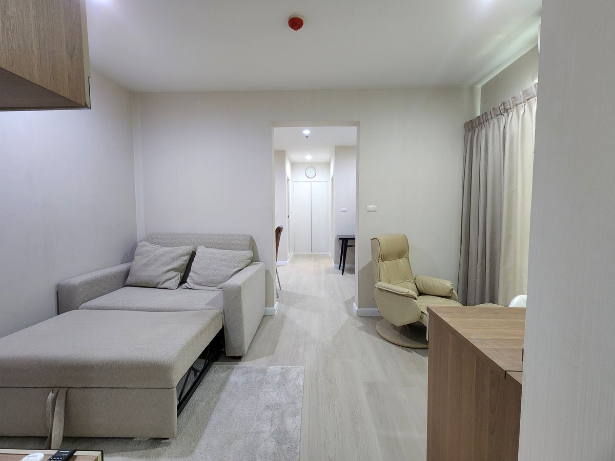 For RentCondoNonthaburi, Bang Yai, Bangbuathong : Condition is as shown in the cover photo** Price can be negotiated!! There is a washing machine. and water filter** 2 bedroom room for rent with very complete items, Plum Condo Central Station Phase 1, the owner is very kind!!