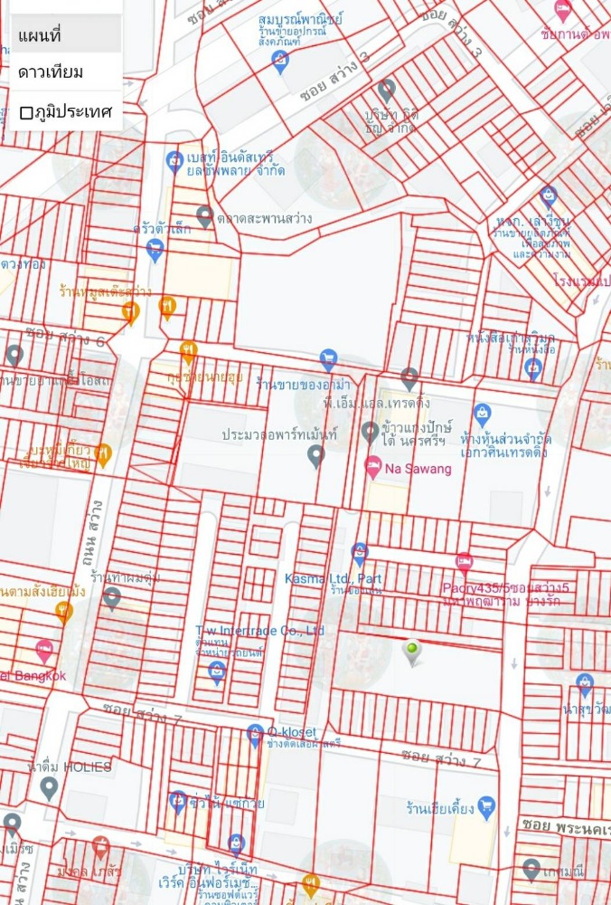 For SaleLandSilom, Saladaeng, Bangrak : Land for sale, Si Phraya, Bang Rak, Soi Sawang 7, central location, community area, near the expressway, area 226 square wah, price 45.2 million baht.
