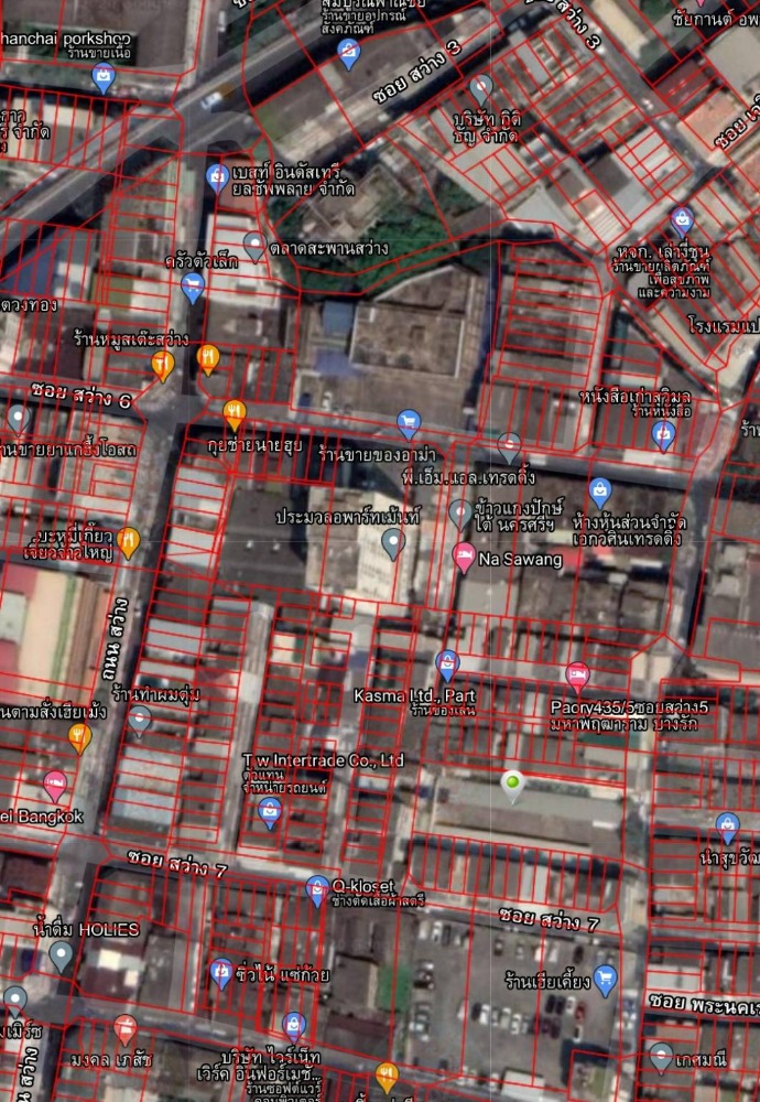 For SaleLandSilom, Saladaeng, Bangrak : Land for sale, Si Phraya, Bang Rak, Soi Sawang 7, central location, community area, near the expressway, area 226 square wah, price 45.2 million baht.