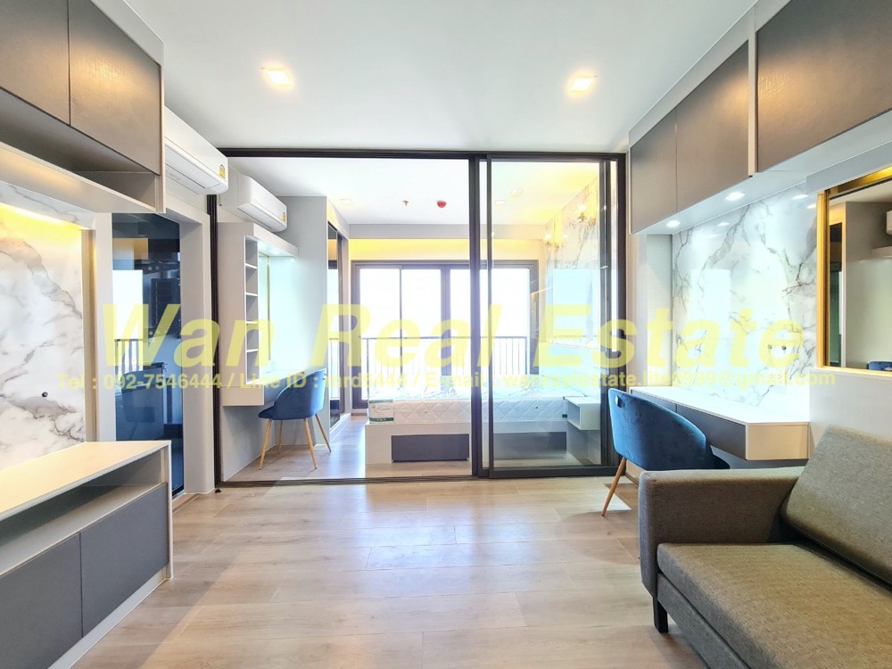 For RentCondoRattanathibet, Sanambinna : Condo for rent, Politan Aqua, 56th floor, size 31 sq m, river view, Koh Kret, beautifully decorated, ready to move in (new project)