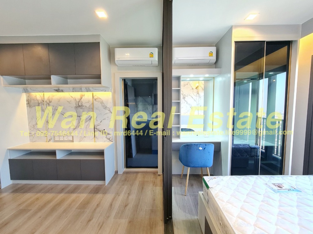 For RentCondoRattanathibet, Sanambinna : Condo for rent, Politan Aqua, 56th floor, size 31 sq m, river view, Koh Kret, beautifully decorated, ready to move in (new project)