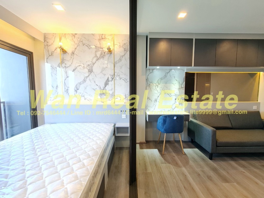 For RentCondoRattanathibet, Sanambinna : Condo for rent, Politan Aqua, 56th floor, size 31 sq m, river view, Koh Kret, beautifully decorated, ready to move in (new project)