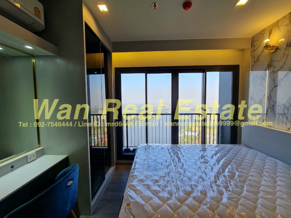 For RentCondoRattanathibet, Sanambinna : Condo for rent, Politan Aqua, 56th floor, size 31 sq m, river view, Koh Kret, beautifully decorated, ready to move in (new project)