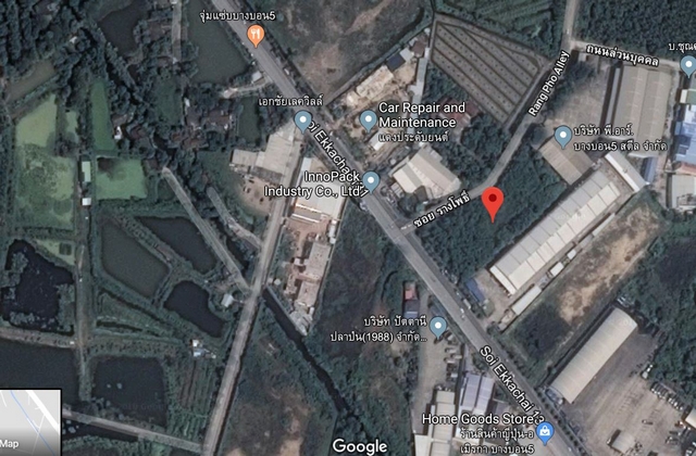 ขายที่ดินพระราม 2 บางขุนเทียน : ขายที่ดินเปล่า 3-2-0 ไร่ ใกล้แยกบางบอน 5 ติดถนน 2 ด้าน ริมถนนเอกชัย 131 กว้าง 57 เมตร