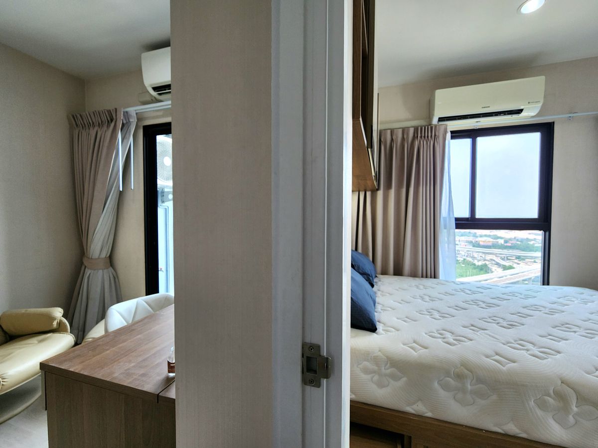 For RentCondoNonthaburi, Bang Yai, Bangbuathong : Condition is as shown in the cover photo** Price can be negotiated!! There is a washing machine. and water filter** 2 bedroom room for rent with very complete items, Plum Condo Central Station Phase 1, the owner is very kind!!