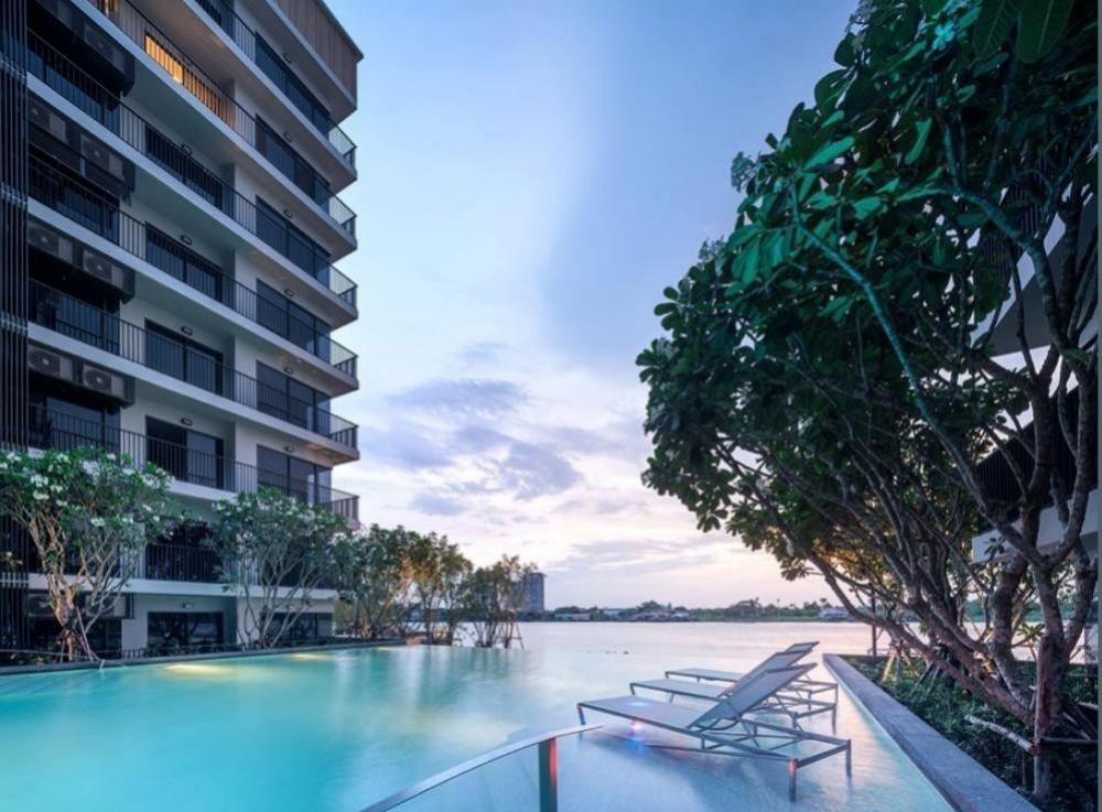 For RentCondoRattanathibet, Sanambinna : The Politant Breeze two bedroom,two bath room face South with swimming pool and Riverview