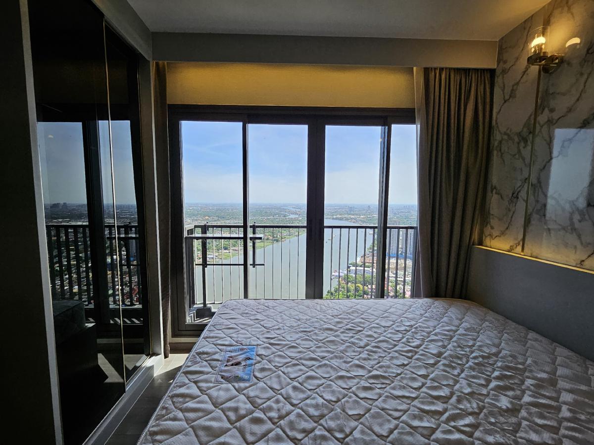 For RentCondoRattanathibet, Sanambinna : Condo for rent, Politan Aqua, 56th floor, size 31 sq m, river view, Koh Kret, beautifully decorated, ready to move in (new project)