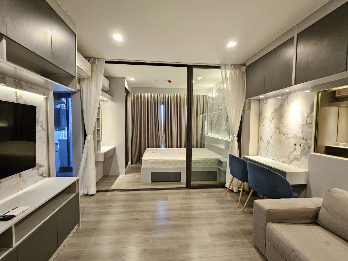 For RentCondoRattanathibet, Sanambinna : Condo for rent, Politan Aqua, 56th floor, size 31 sq m, river view, Koh Kret, beautifully decorated, ready to move in (new project)