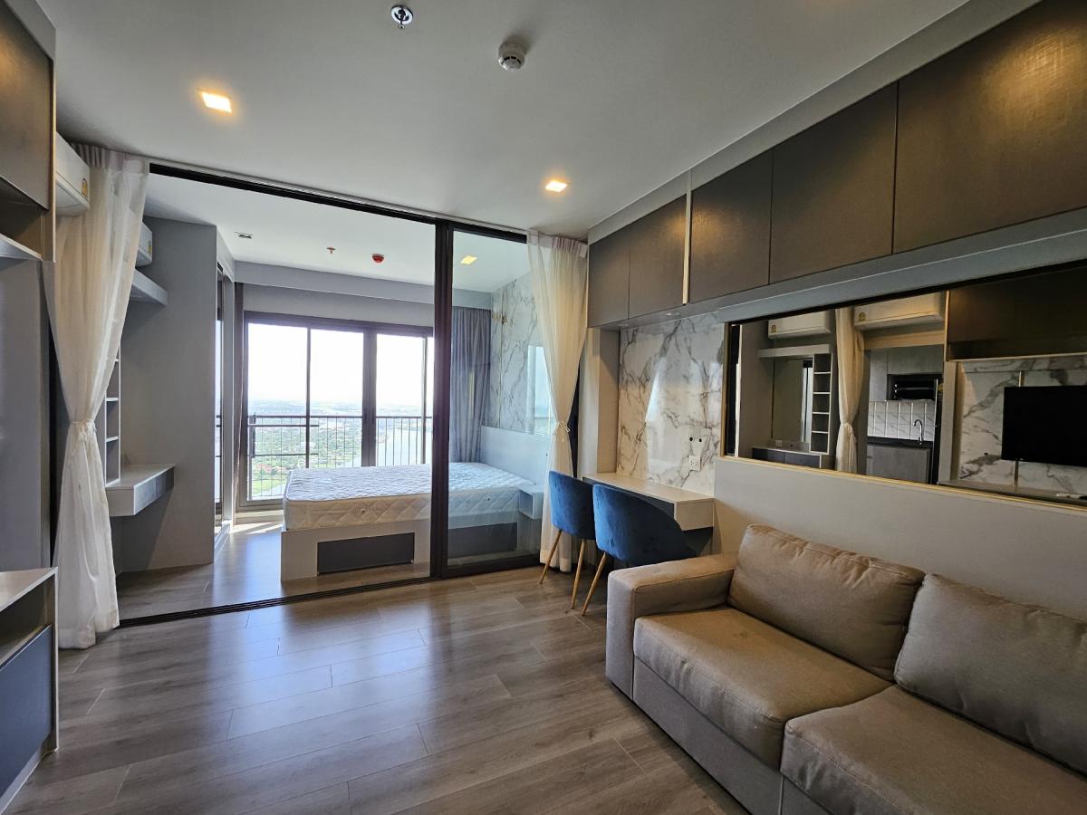 For RentCondoRattanathibet, Sanambinna : Condo for rent, Politan Aqua, 56th floor, size 31 sq m, river view, Koh Kret, beautifully decorated, ready to move in (new project)