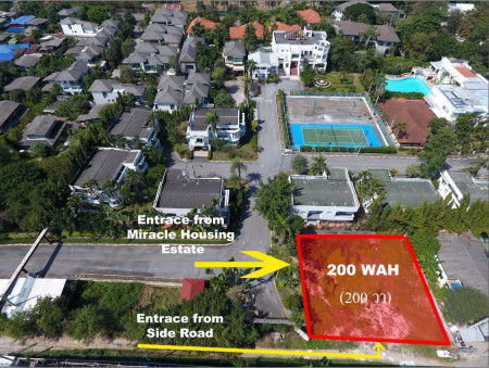 For SaleLandChaengwatana, Muangthong : Land for sale 200 square meters near ISB International School, Soi Prasert Islam 29, suitable for building a residential house, office