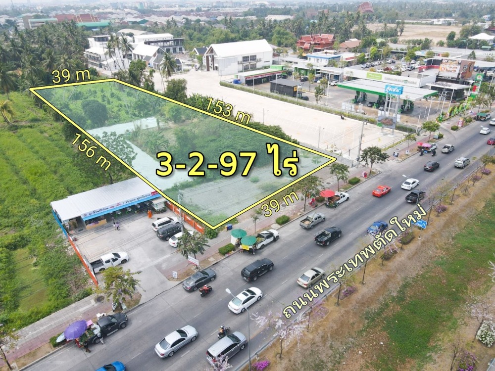 For SaleLandPinklao, Charansanitwong : Land for sale 3-2-97 rai, next to Phra Thep Tad Mai Road.