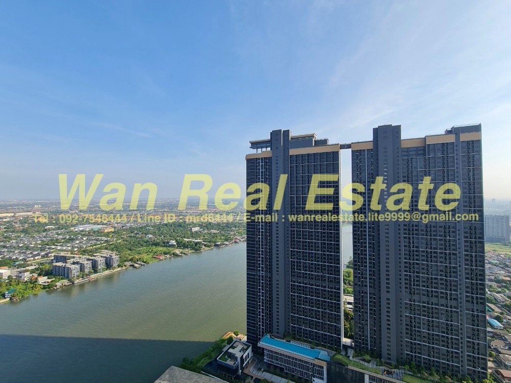For RentCondoRattanathibet, Sanambinna : Condo for rent politan rive, 49th floor, beautiful view, fully furnished, ready to move in, economical price