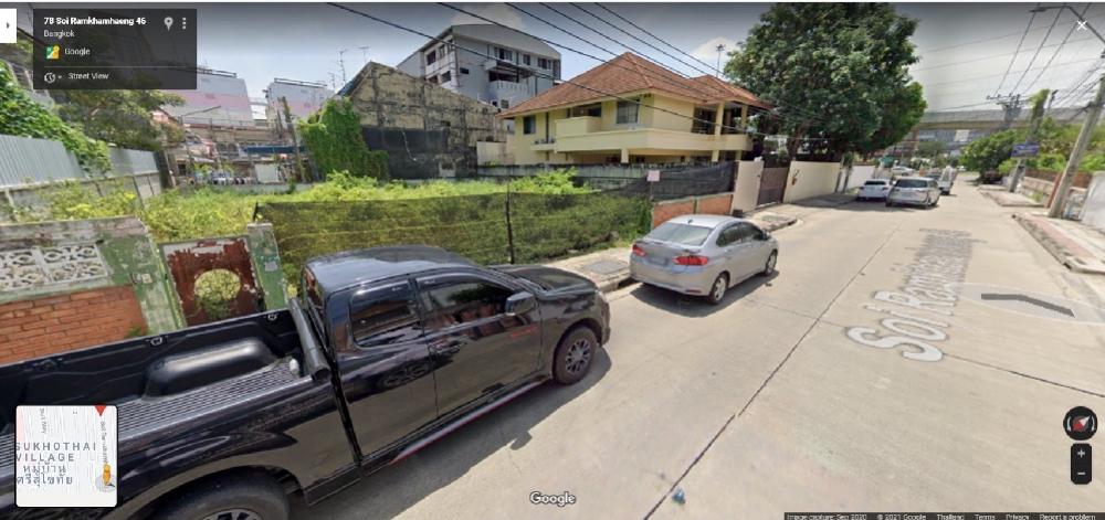 For SaleLandRamkhamhaeng, Hua Mak : Land for sale Located in Soi Hua Mak 8 or Soi Ramkhamhaeng 46, area 116 square meters