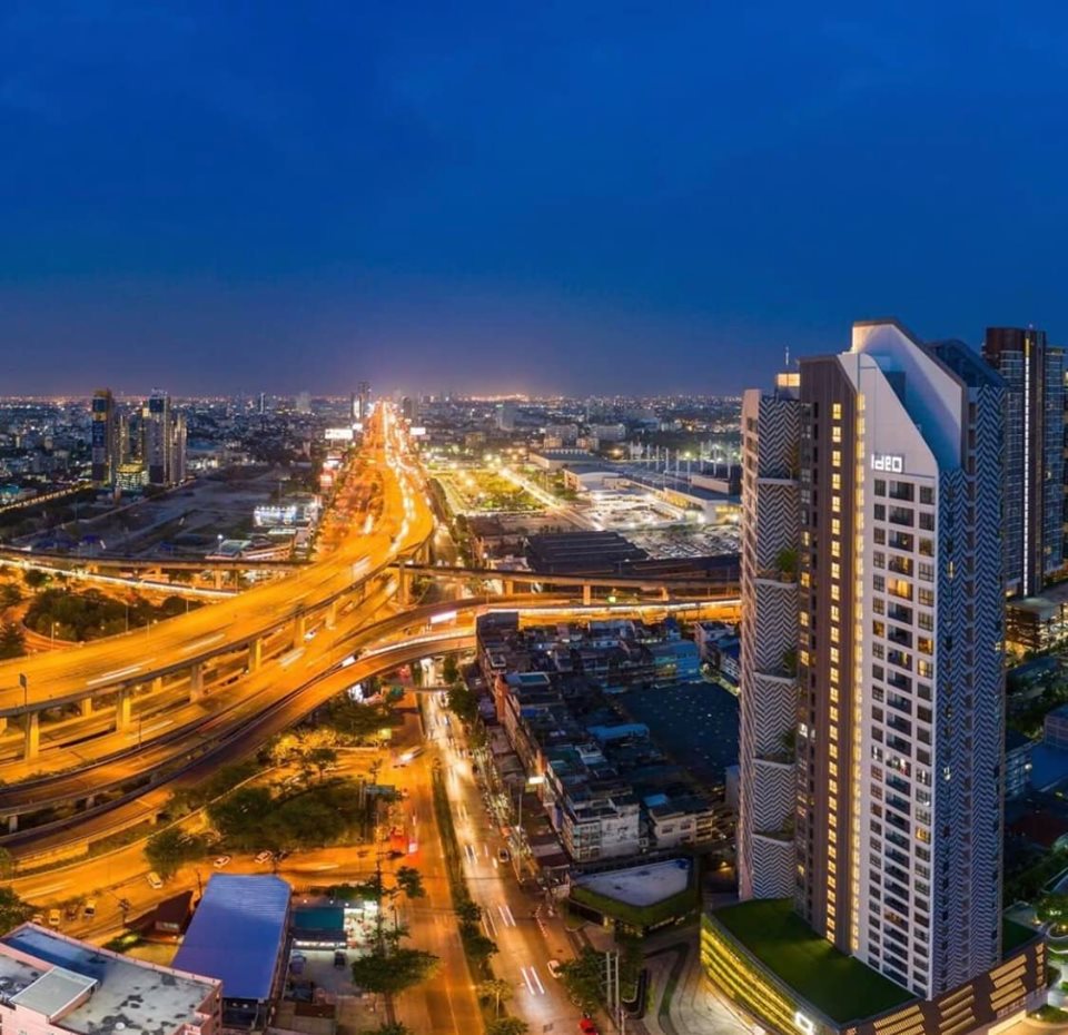 For RentCondoBangna, Bearing, Lasalle : Condo for rent, Ideo O2, high floor, north side, not hot, beautiful view, 12,000 baht