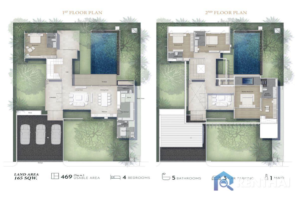 For SaleHousePattaya, Bangsaen, Chonburi : Luxury  house in a modern style on a hillside of Pattaya