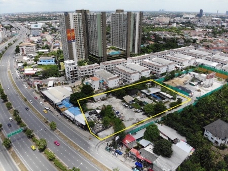 For SaleLandRama5, Ratchapruek, Bangkruai : Land for sale on Nakhon In Road Near BTS Tiwanon, 4 rai 66 sqw., suitable for river view condo project