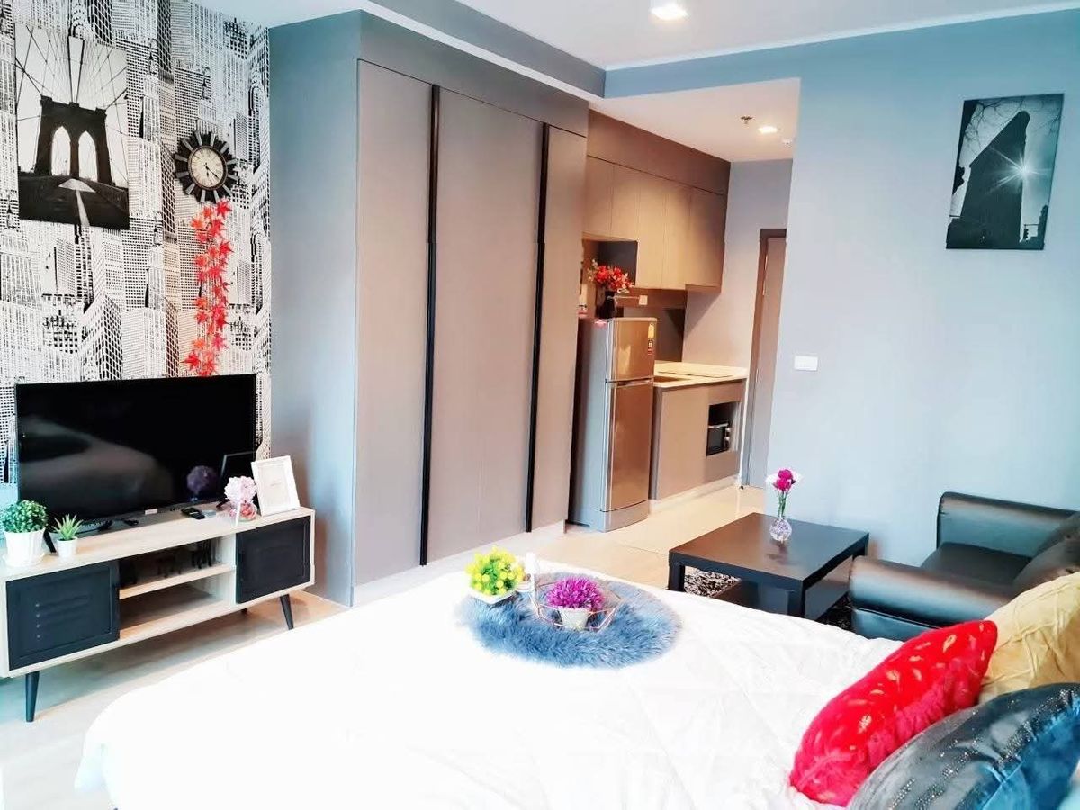For RentCondoRama9, Petchburi, RCA : 🍀Condo for rent Ideo New Rama9, 1 bedroom, 31.34 sq. m, near ARL Ramkhamhaeng, near ABAC, near shopping mall, beautiful room, high ceiling, only 22000-