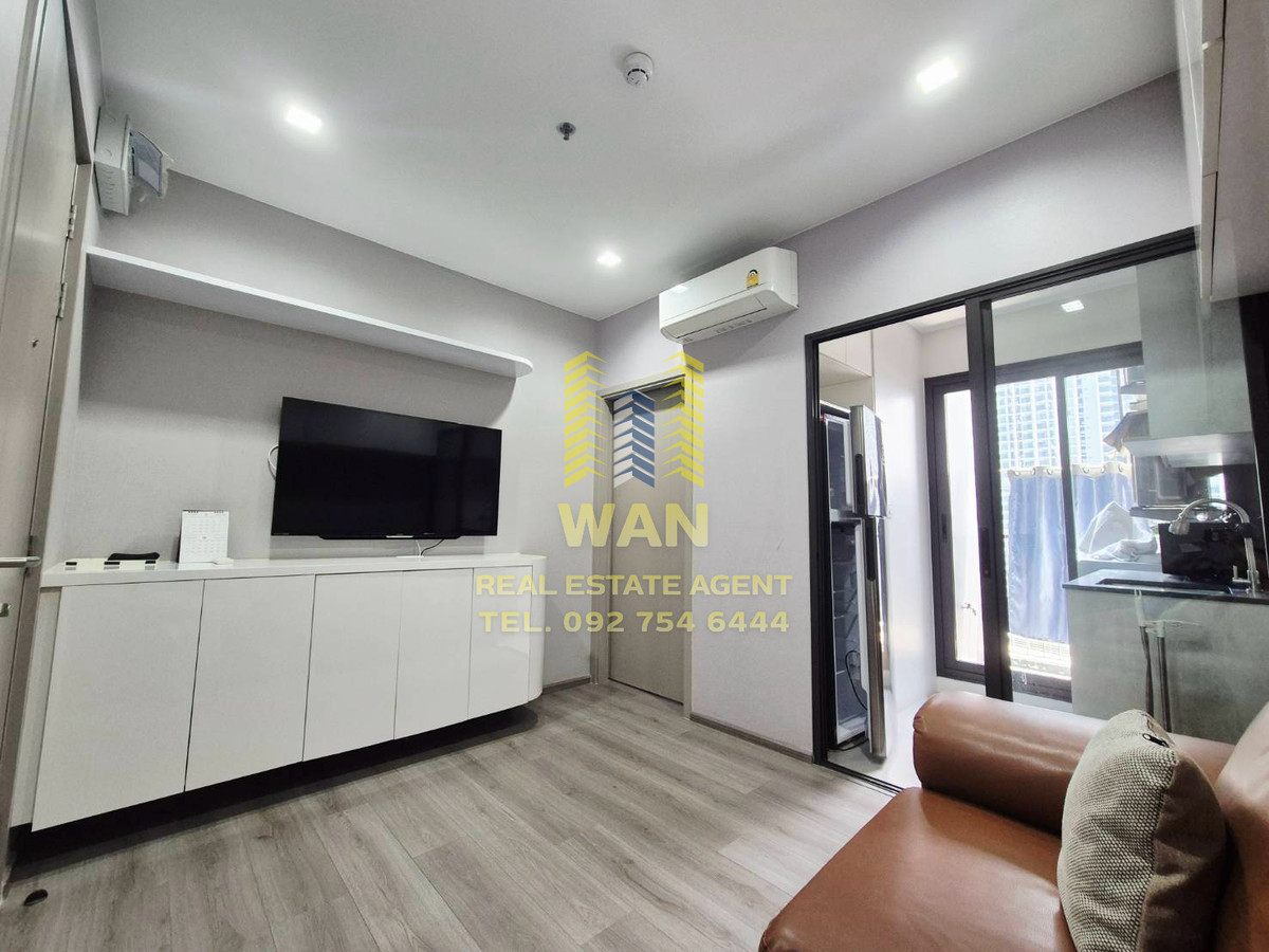 For RentCondoRattanathibet, Sanambinna : Condo for rent, politan aqua, 21st floor, size 30 sq m, river view, beautifully decorated, ready to move in, new room