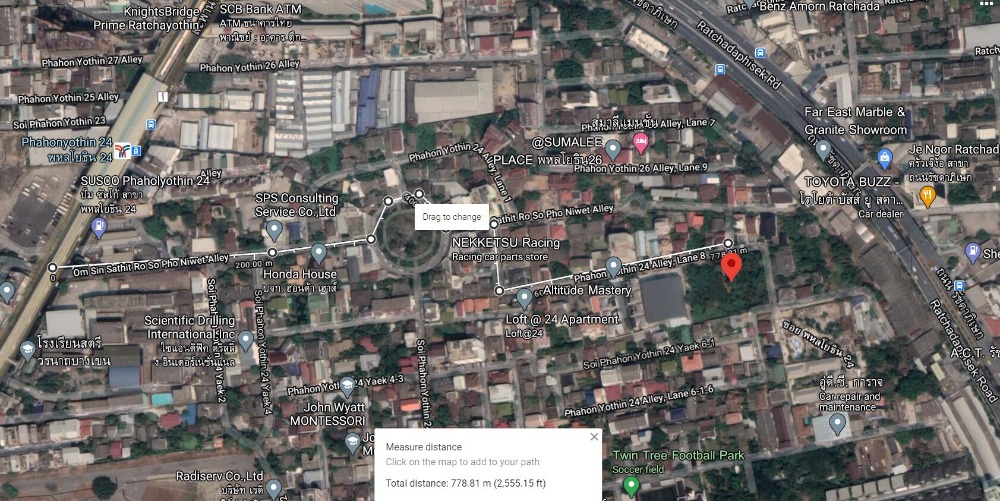 ขายที่ดินสะพานควาย จตุจักร : ขาย ที่ดิน 3ไร่ (1,200 ตรว.) พหลโยธิน ซอย24