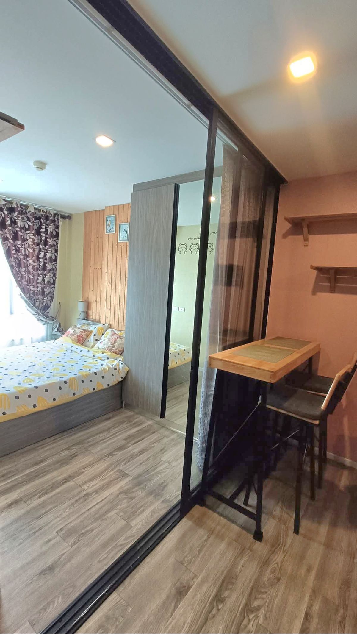 For RentCondoSamut Prakan,Samrong : 🍀 Condo for rent B-Loft Sukhumvit115 near BTS Pu Chao / Big C 26 sqm. 1 bedroom, beautiful room, only 7000-