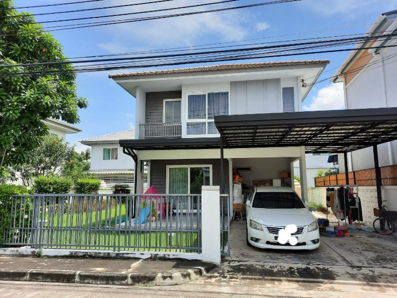 For SaleHouseLadkrabang, Suwannaphum Airport : Selling cheap detached houses. Chonlada-Suvarnabhumi University, 61 sq m, furnished, air-conditioned, near Suvarnabhumi Airport, Techno Chao Khun, Hua Takhe Market